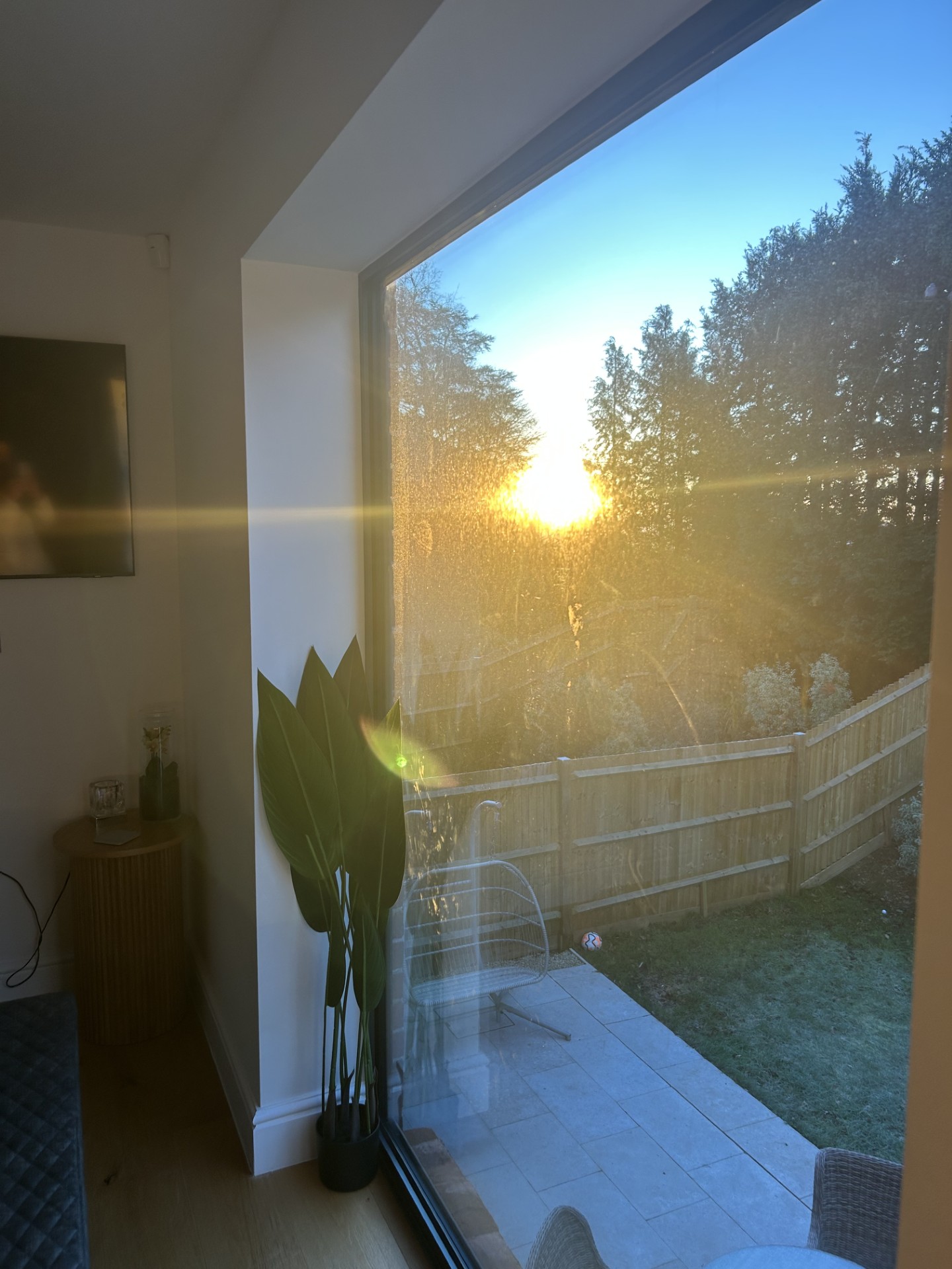 UV control film on large modern window